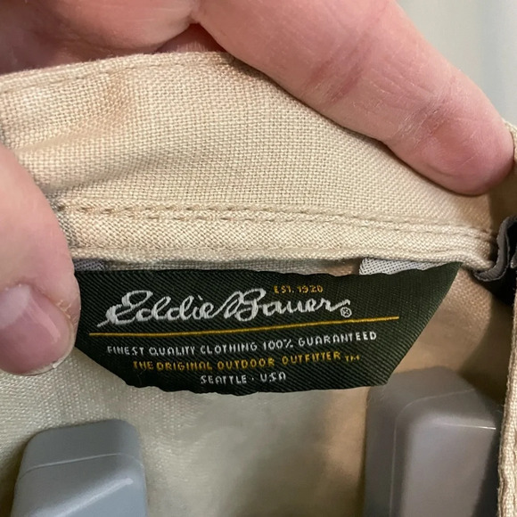 Eddie Bauer 100% linen vintage utility military jacket - Picture 6 of 15